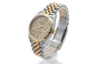 Thumbnail von Rolex Datejust 36 Palm Dial Stahl-gold Herrenuhr / Ref 126233 Fullset 2022 </h1>