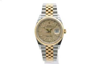 Thumbnail von Rolex Datejust 36 Palm Dial Stahl-gold Herrenuhr / Ref 126233 Fullset 2022 </h1>