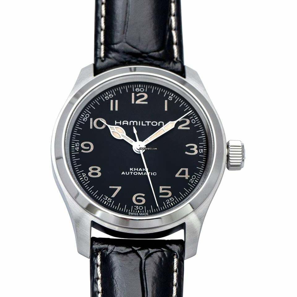 Hamilton Khaki Field H70405730 - Khaki Field Automatic Black Dial Stainless Steel Men's Watch </h1>