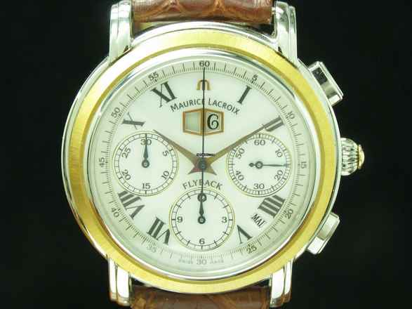  Maurice Lacroix Masterpiece Flyback Annuaire Stahl-gold Automatic Herren / 15827 </h1> 
