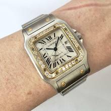 Thumbnail von Cartier Santos Galbée 29mm Automatic 2 Tone 0.75TCW DIAMOND Watch  NEW Model </h1>