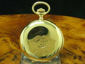 Thumbnail von Zenith Grand Prix Paris 14kt 585 Gold Savonette Taschenuhr Viertel-repetition </h1>