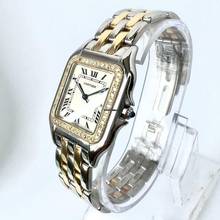 Thumbnail von Cartier Panthère Quartz Jumbo 29mm 2 Row Gold 0.55TCW DIAMOND Watch </h1>