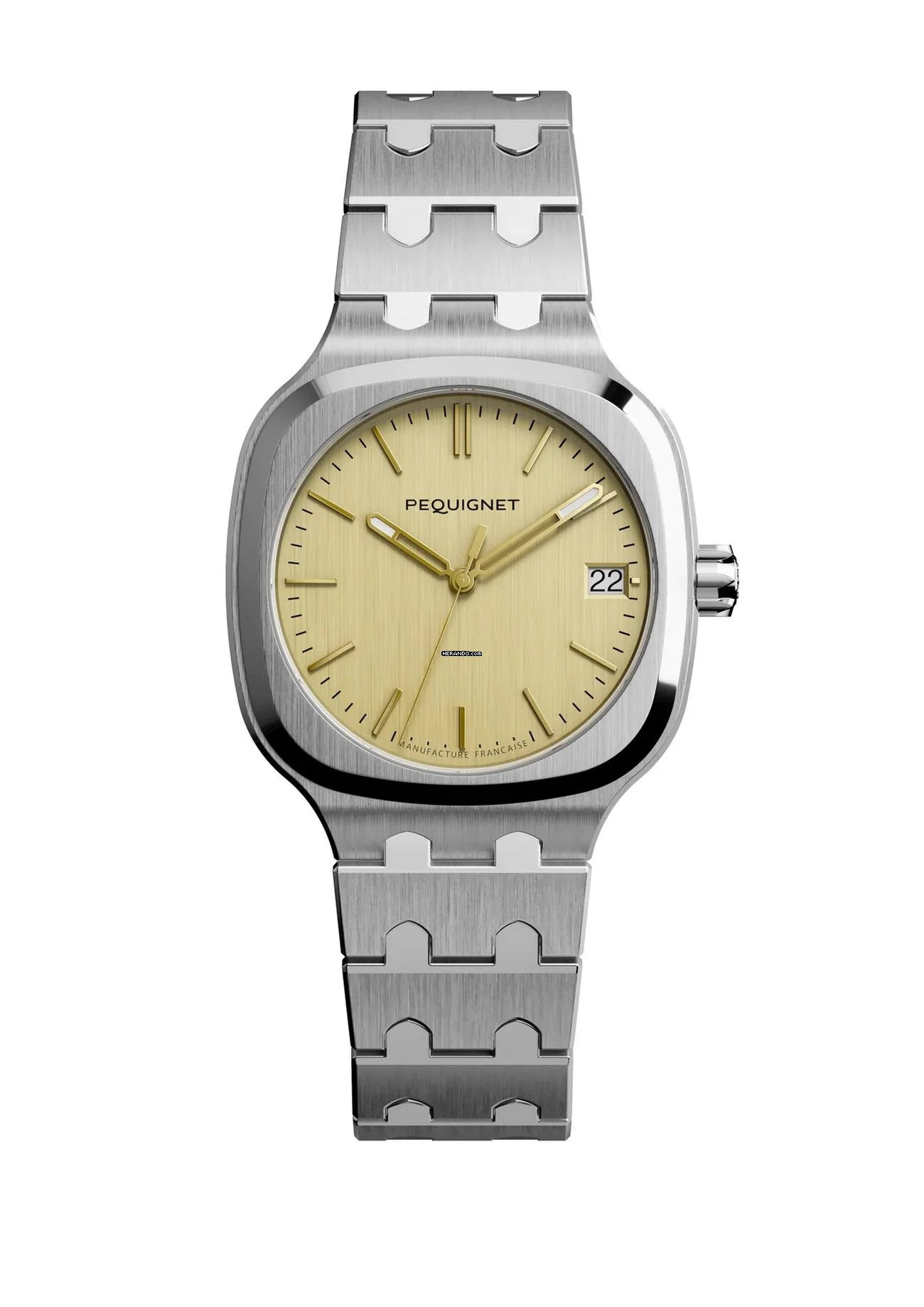 Pequignet Concorde Watch gold dial optional silver dial silver/gold indexe or grey dial