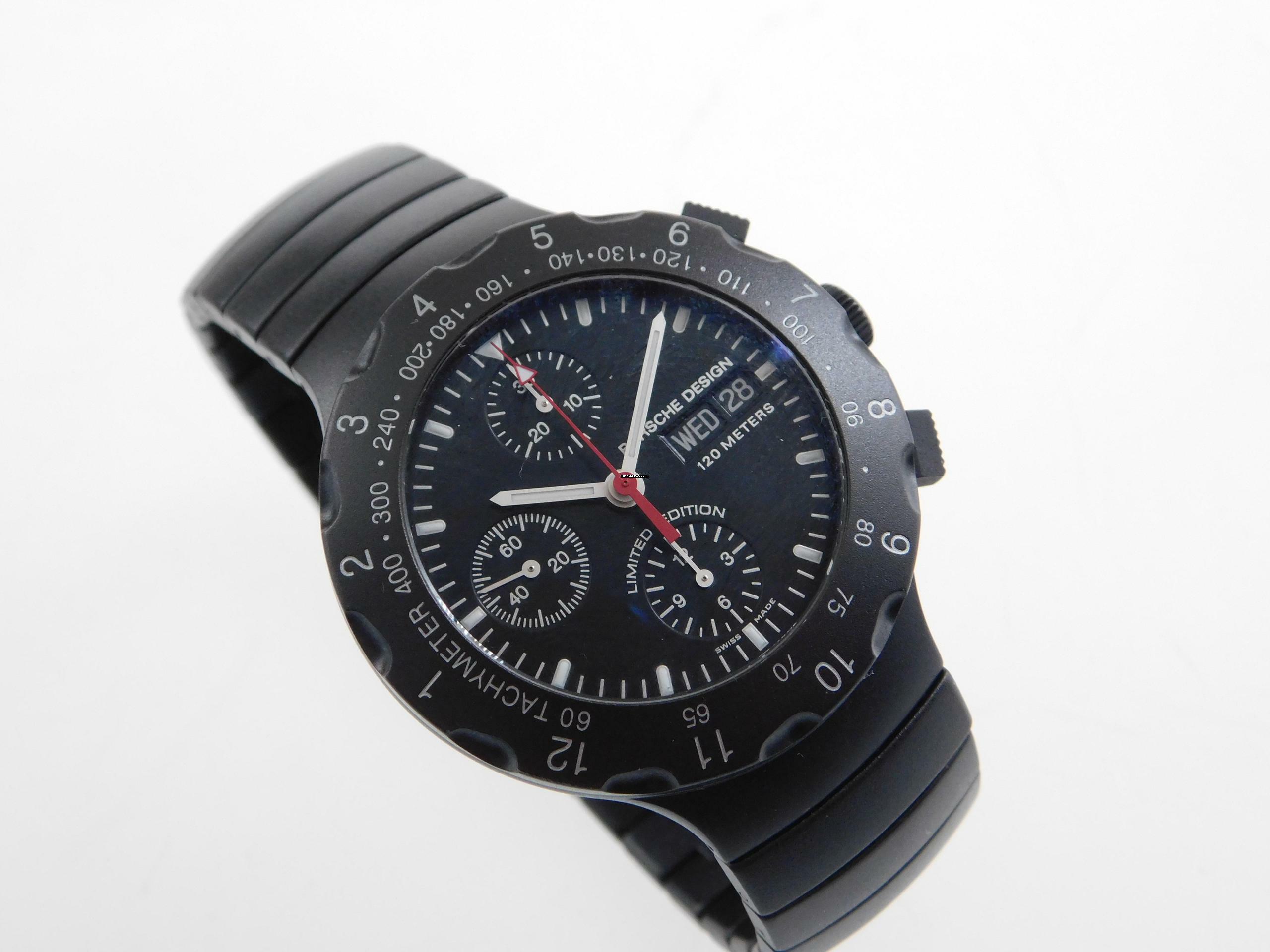 Eterna Porsche Design Chronograph Titan Ref 6500.12.41 mit original Papieren </h1>