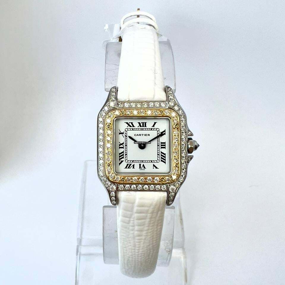 Cartier Panthère 23mm Quartz 2 Tone 1.02TCW DIAMOND Watch </h1>