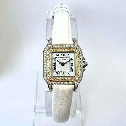  Cartier Panthère 23mm Quartz 2 Tone 1.02TCW DIAMOND Watch </h1> 