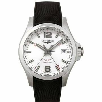  Longines Conquest L37184769 - Conquest VHP GMT Quartz Silver Dial Men's Watch </h1> 