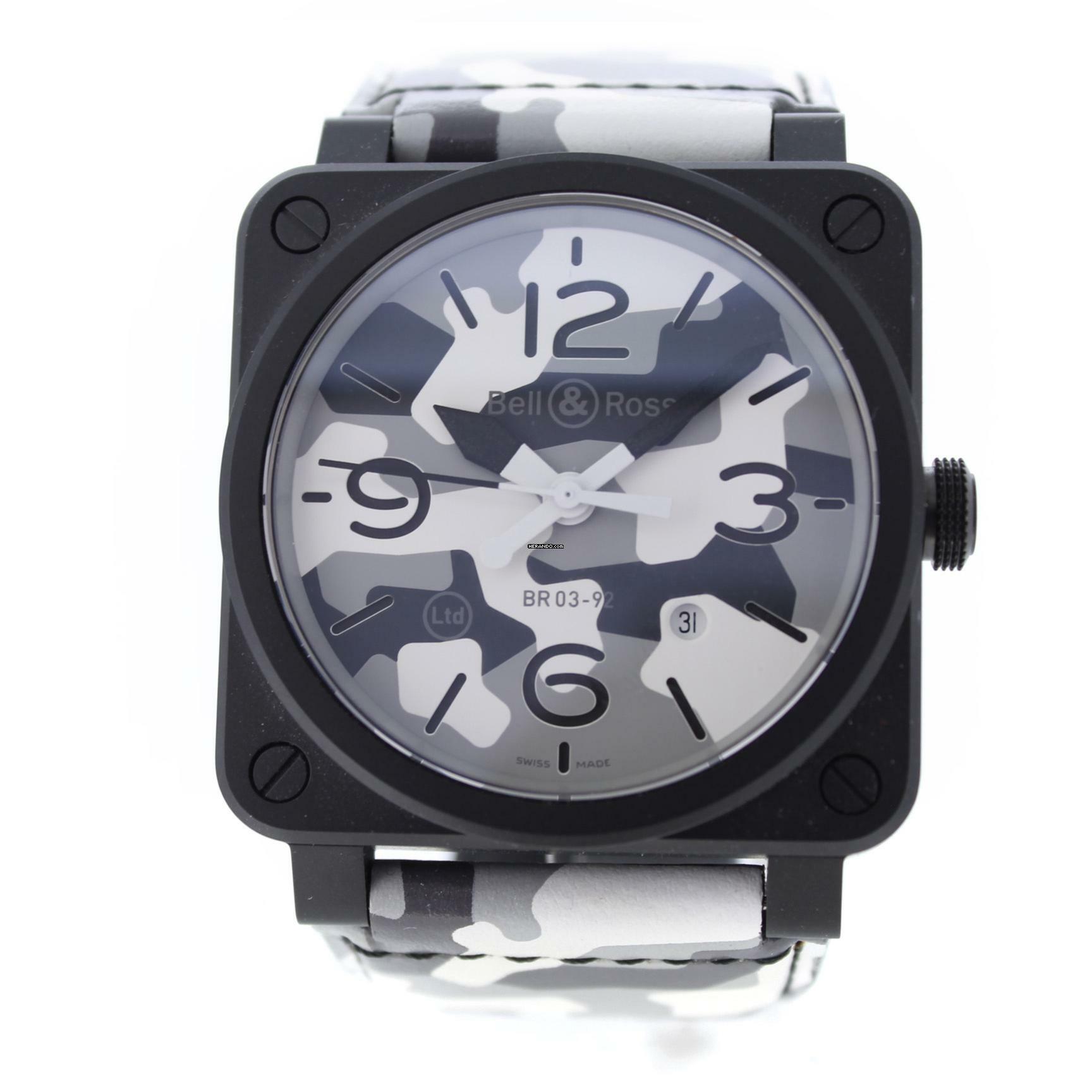 Bell & Ross BR 03-92 Ceramic WHITE CAMO LIMITED EDITION BR0392-CG-CE/SCA