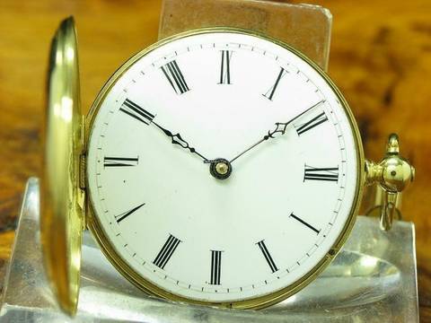  14kt 585 Gold Savonette Sprungdeckel Taschenuhr / Anhängeuhr / Ø 34,0mm </h1> 