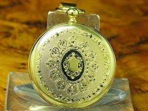 Thumbnail von 14kt 585 Gold Savonette Sprungdeckel Taschenuhr / Anhängeuhr / Ø 34,0mm </h1>