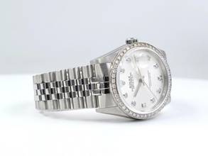 Thumbnail von Rolex Datejust 36 16234 Silver Diamonds Dial & After Diamonds Bezel - Full Set 36mm </h1>