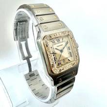 Thumbnail von Cartier Santos Galbée 29mm Quartz 2 Tone 0.94TCW Diamond Watch NEW Model </h1>