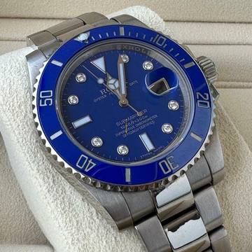  Rolex Submariner Date 116619LB diamond dial 2016 Eu blau blue diamant TOP </h1> 