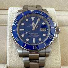 Thumbnail von Rolex Submariner Date 116619LB diamond dial 2016 Eu blau blue diamant TOP </h1>