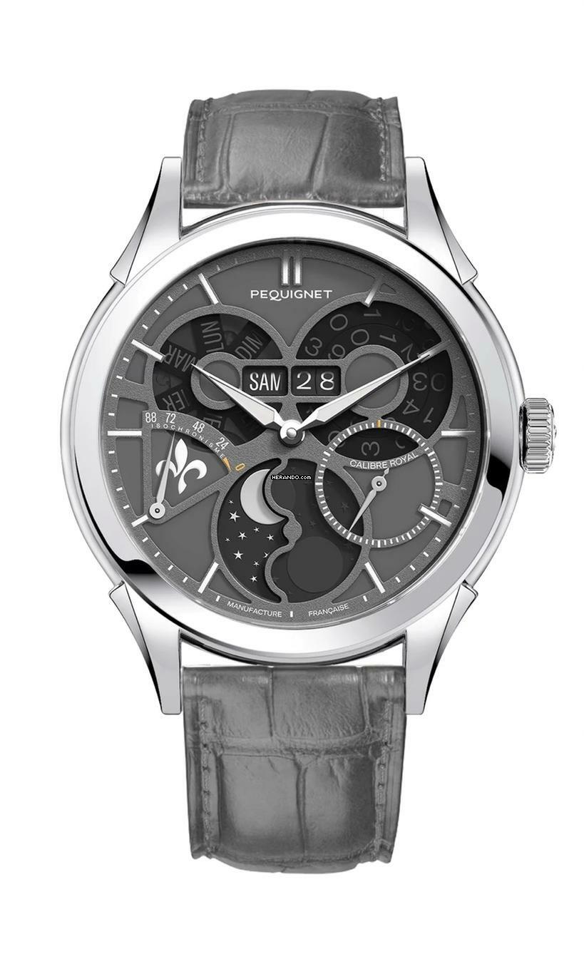 Pequignet Rue Royale Saphir Montre Royale Saphir Grey Black Night white ( 4 Varianten )