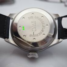 Thumbnail von IWC Große Fliegeruhr Pilot 5002 PLATINUM-DIAL Stahl/Leder UNIKAT Box+Papiere </h1>