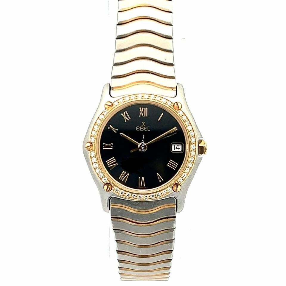 Ebel Wave Quartz 27mm 2 Tone Factory Diamond Watch </h1>