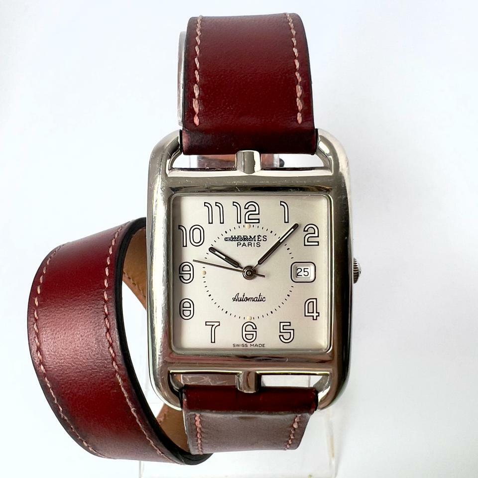 Hermès Cape Cod Automatic 29mm Steel Watch Double Tour Band </h1>