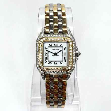  Cartier Panthère 23mm Quartz 3 Row Gold ~1TCW DIAMOND Watch </h1> 