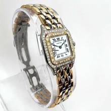 Thumbnail von Cartier Panthère 23mm Quartz 3 Row Gold ~1TCW DIAMOND Watch </h1>