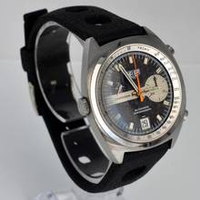 Thumbnail von Heuer Carrera 1153 chronograph Tropical blue dial 1970's </h1>