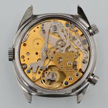 Thumbnail von Heuer Carrera 1153 chronograph Tropical blue dial 1970's </h1>