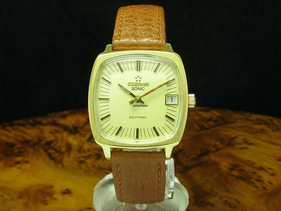 Eterna Sonic 18kt 750 Gold Electronic Stimmgabel Herrenuhr / Kaliber Eterna 1550 </h1>