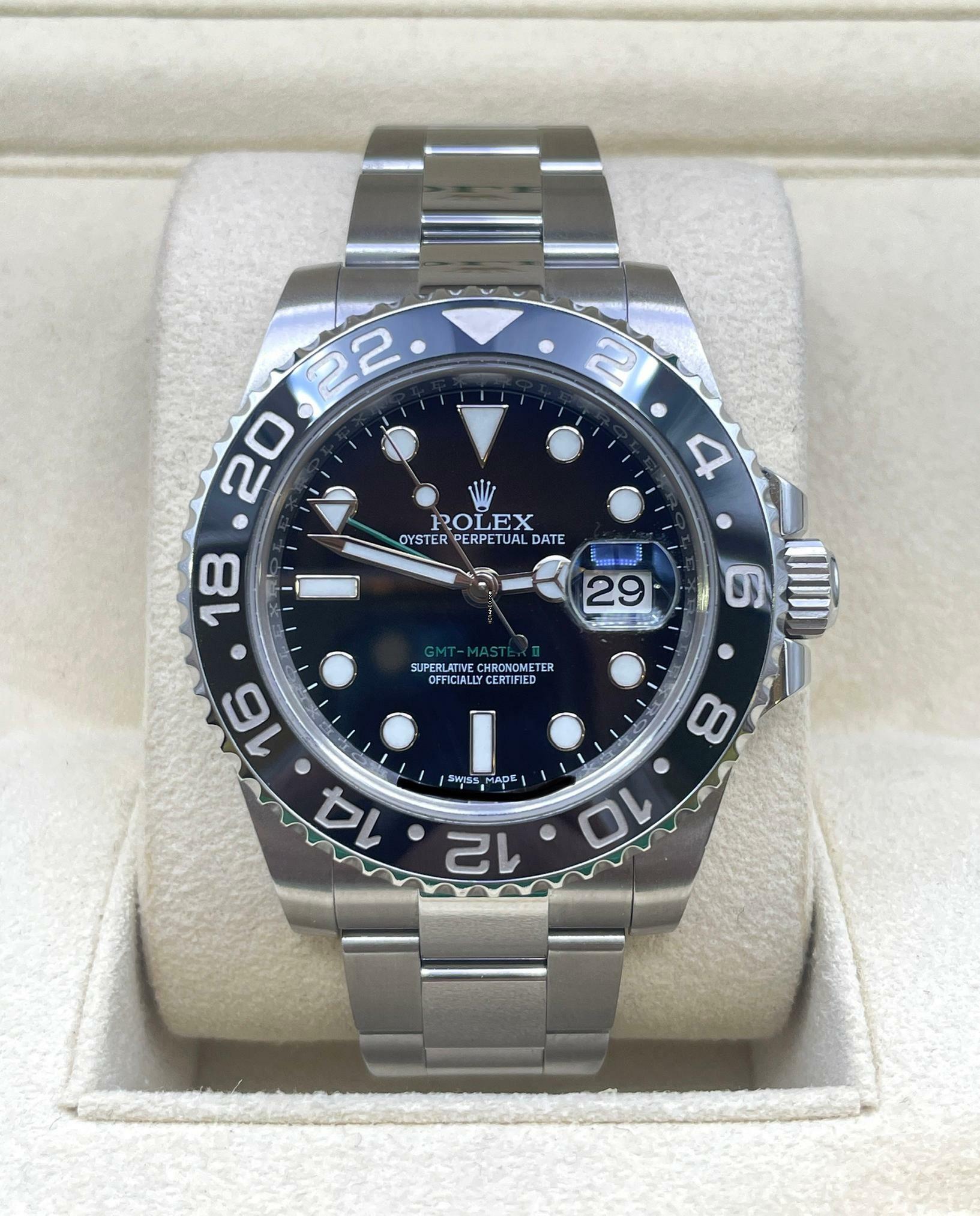 Rolex GMT-Master II Steel Black Dial 100% NEW,UNWORN with Box&Papers Full Set Year:2019