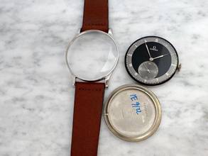 Thumbnail von Omega Classic Oversize Jumbo Vintage 37mm Art Deco 30t2 ck 859 Black-Grey Two Tone Dial ck 859