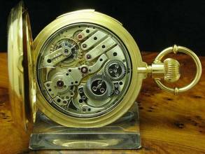 Thumbnail von Ulysse Nardin 18kt 750 Gold Savonette Taschenuhr Minuten Repetition </h1>