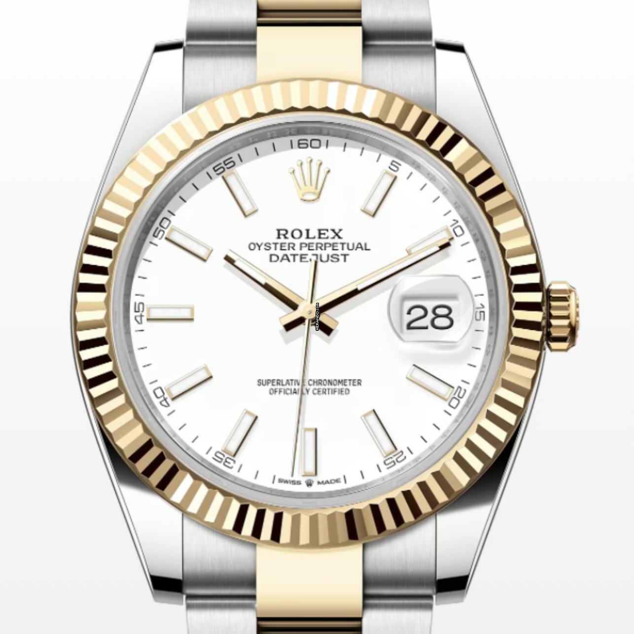 Rolex Datejust 41 NEW&UNWORN//2021//41MM//WHITE DIAL//STEEL/GOLD//REF. 126333 # 716 </h1>