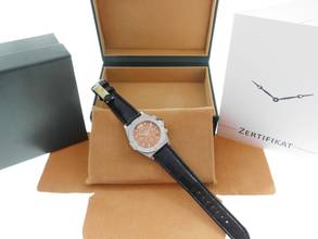 Thumbnail von Chopard Alpine Eagle St Moritz Herrenuhr Lachsblatt mit Krokoband im Top Zustand