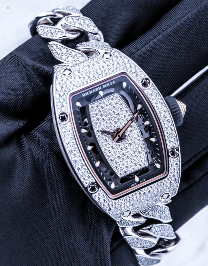 Richard Mille [NEW] RM 07-01 White Gold Snow Diamonds Bracelet
