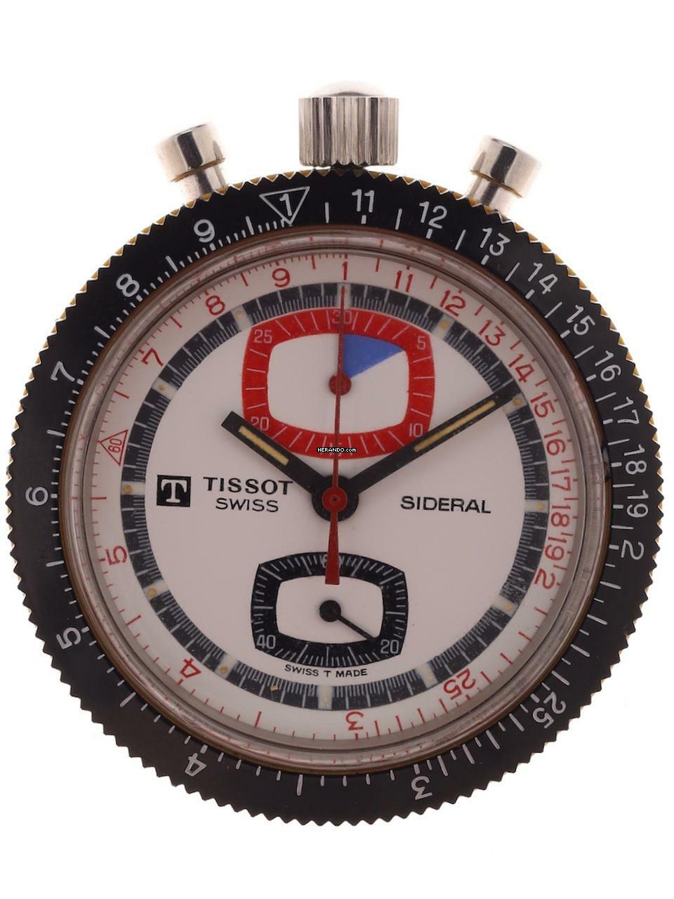 Tissot Mans Wristwatch Chronograph Sideral measures elapsed Time in Minutes and fifths of a Second and can be used as a Slide Rule