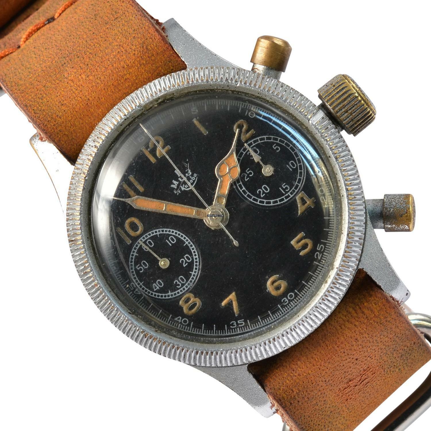 TUTIMA - GLASHÜTTE Urofa 59 Handaufzug 1945 Stahl Sehr gut </h1>