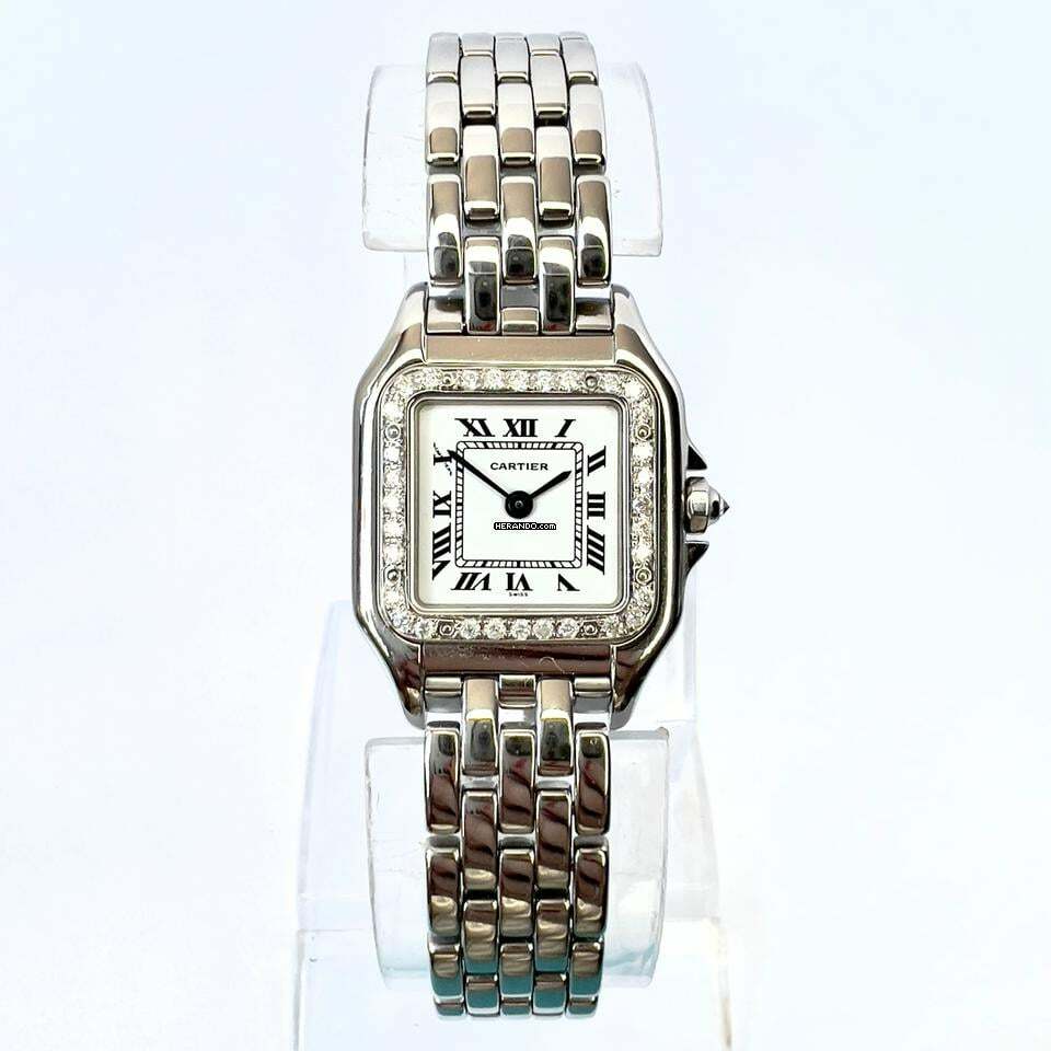 Cartier Panthère 23mm Quartz Steel 0.37TCW DIAMOND Watch </h1>