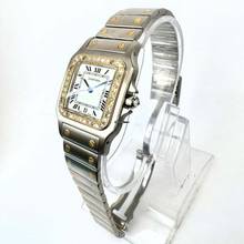 Thumbnail von Cartier Santos Galbée 29mm Quartz 2 Tone 1.2TCW Diamond Watch </h1>