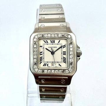  Cartier Santos Galbée 29mm Quartz Steel 0.85TCW Diamond Watch NEW Model </h1> 