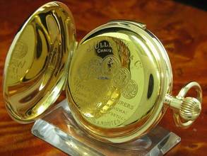 Thumbnail von J.ullmann & Co. 14kt Gold Savonette Sprungdeckel Taschenuhr Minuten Repetition </h1>