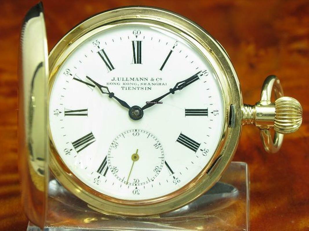 J.ullmann & Co. 14kt Gold Savonette Sprungdeckel Taschenuhr Minuten Repetition </h1>