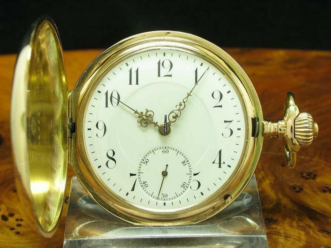 IWC Schaffhausen 14kt 585 Gold Savonette Taschenuhr Von Ca. 1909 / Kaliber 53 </h1>