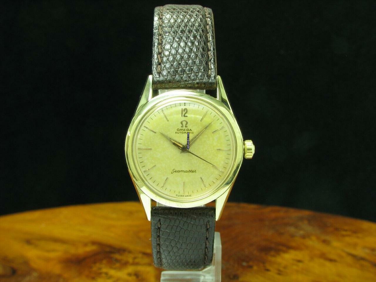 Omega Seamaster De Luxe Gold Mantel Automatic Herrenuhr / Ref 2802 14 Sc </h1>