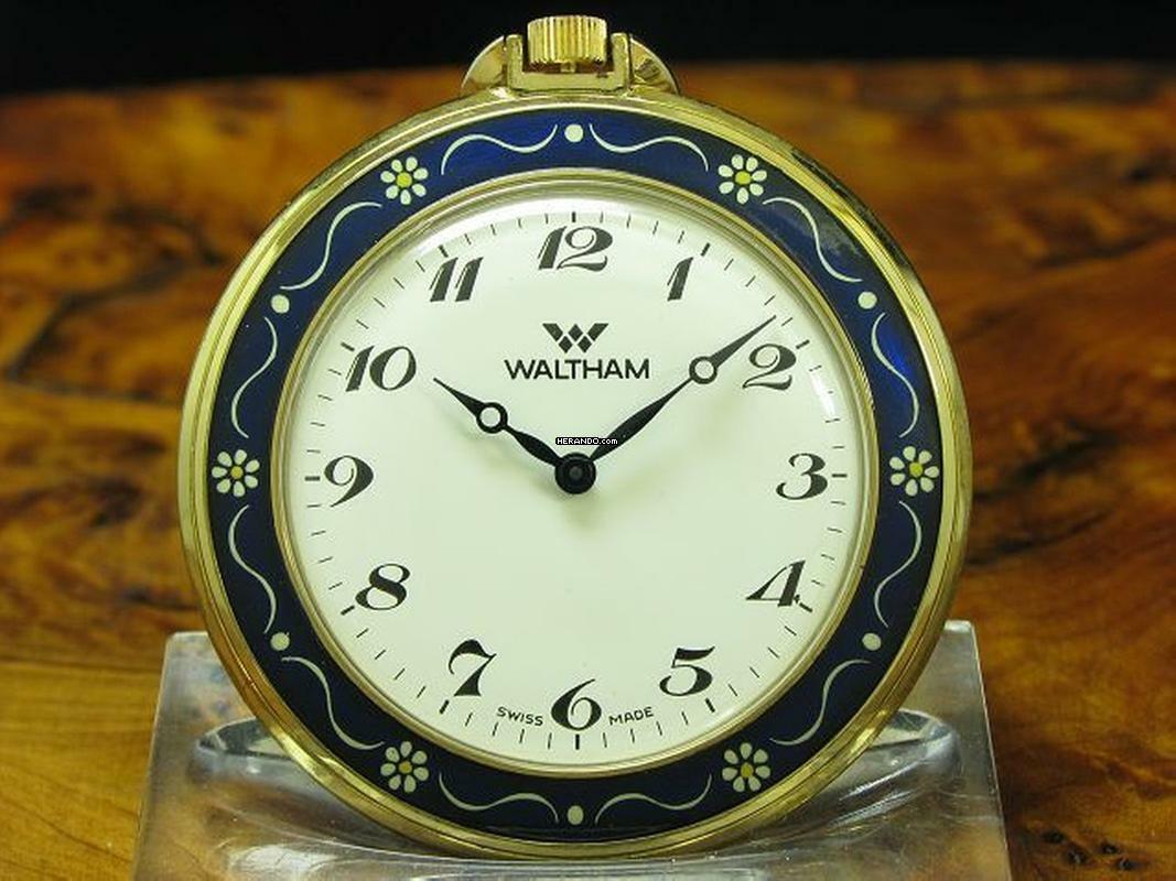 Waltham Gold Mantel Open Face Taschenuhr / Ref 10-0300-00 </h1>