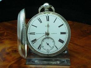 Thumbnail von Russel & Co 925 Silber Open Face Taschenuhr Schlüsselaufzug </h1>