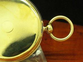 Thumbnail von Vacheron Geneve 18kt 750 Gold Open Face Taschenuhr Schlüsselaufzug </h1>