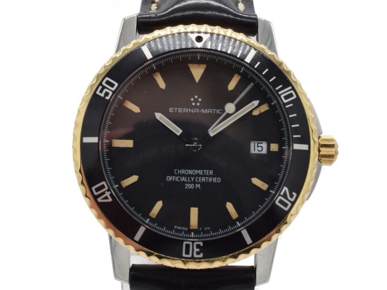 Eterna matic Kontiki Stahl-gold Automatic Herrenuhr / Ref 629.1400.47 </h1>