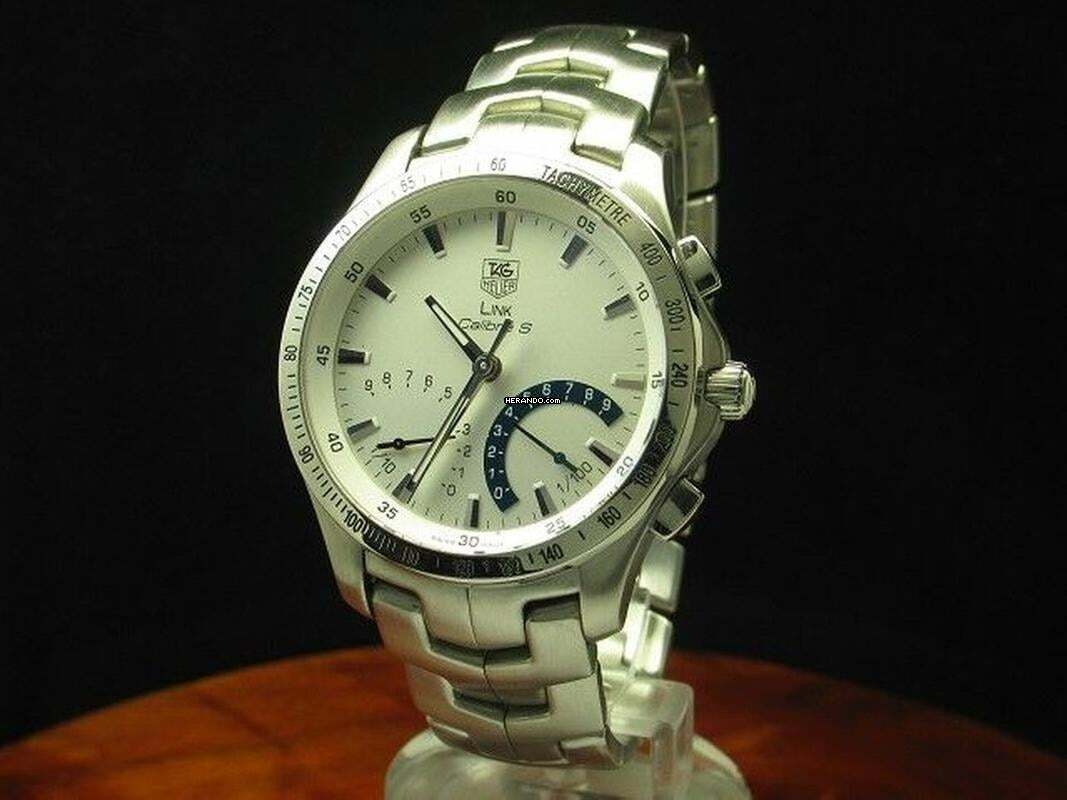 TAG Heuer Link Quarz Calibre S Edelstahl Chronograph Herrenuhr / Ref Cjf7111 </h1>