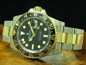 Thumbnail von Rolex GMT-Master II 18kt 750 Gold Edelstahl Automatic Herrenuhr / Ref 116713ln </h1>