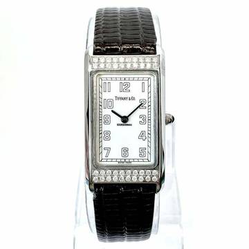  Tiffany Quartz 20mm Steel 0.39TCW DIAMOND Watch </h1> 